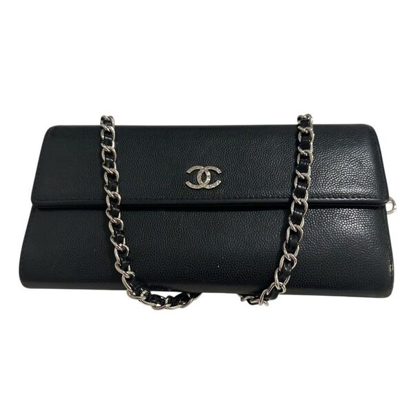 Chanel Black Leather Wallet Classic Design - Picture 9 of 12
